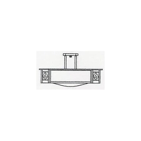 Arroyo Craftsman 21" saint clair inverted semi-flush ceiling mount SCCM-21CR-RC